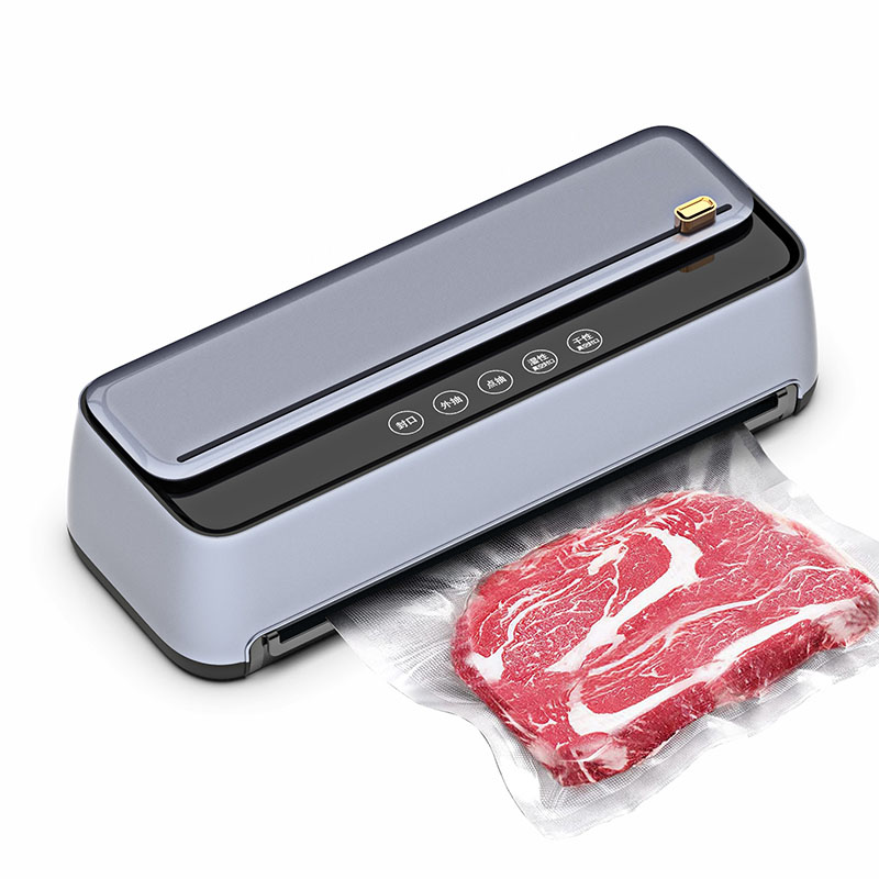 Vacuum Sealer Machine For Sous Vide - เครื่องซีลสุญญากาศ โหมดแห้งและเปียก พร้อมใบมีดตัดในตัว ระบบสุญญากาศแบบพัลส์ภายนอก สำหรับการเก็บรักษาอาหารแบบซูวีด
