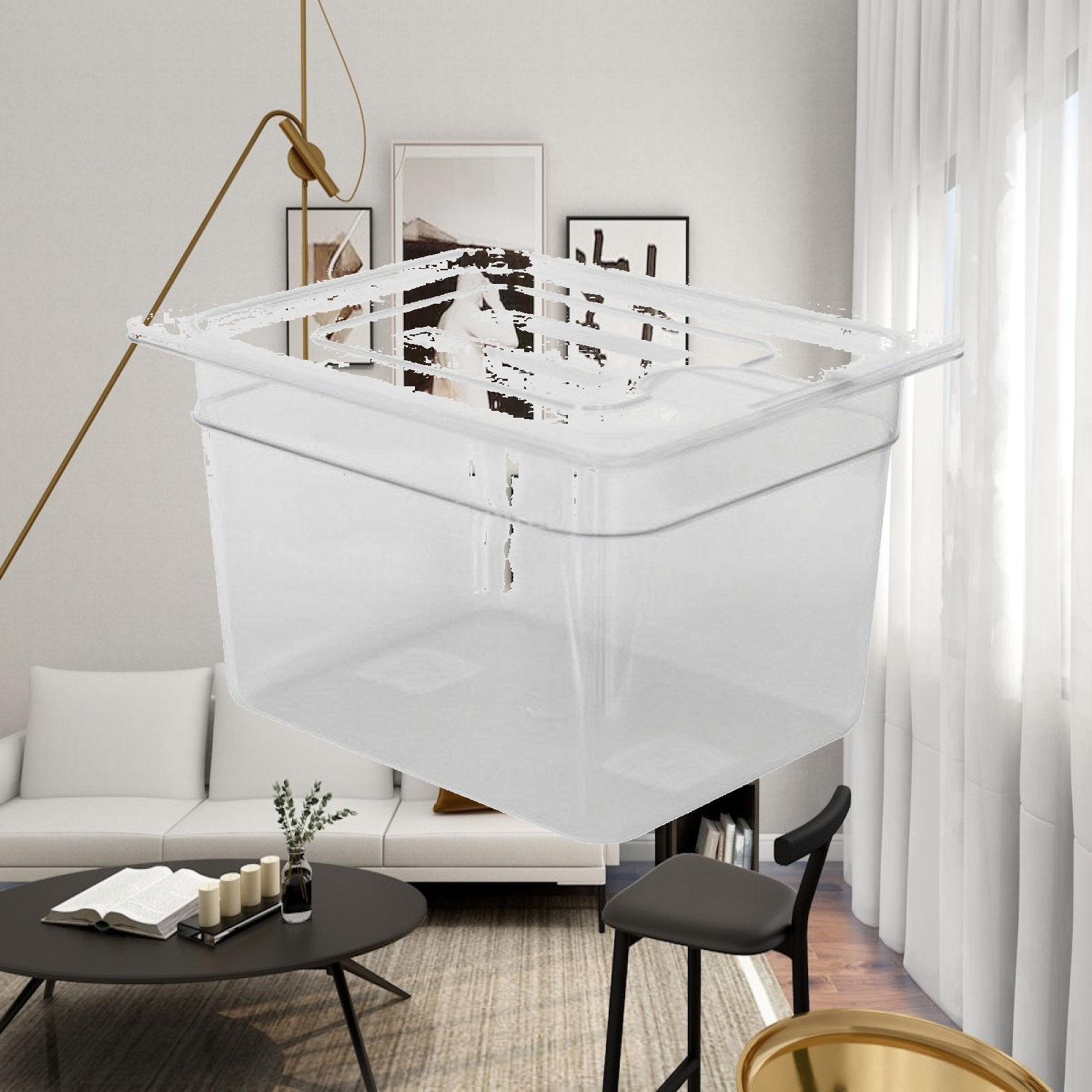 Sous Vide Container With Lid 11L - ภาชนะใส่ของเหลวสำหรับซูวีด ขนาด 11 ลิตร พร้อมฝาปิด สำหรับใช้กับเครื่องหมุนเวียนน้ำในระบบซูวีด