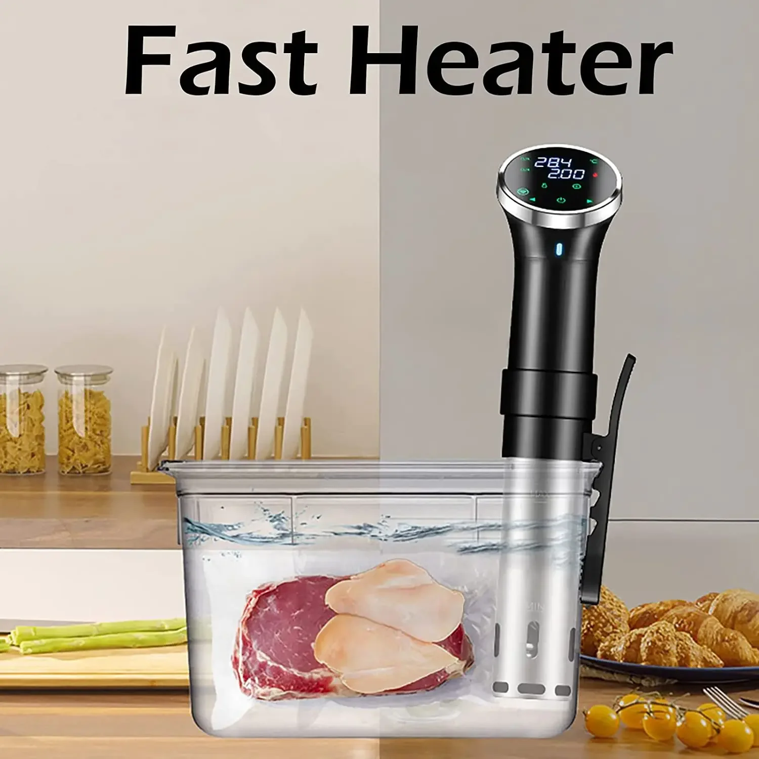 Sous Vide Immersion Circulator Wifi - เครื่องควบคุมอุณหภูมิแบบแช่ SJ-S015 พร้อม WiFi กำลังไฟ 1100