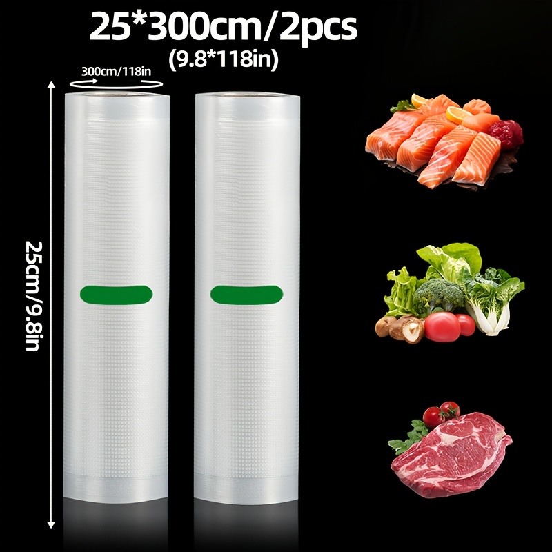 Vacuum Sealer Machine For Sous Vide - ม้วนฟิล์มสูญญากาศ 3M แพ็ค 2 ม้วน: ปลอดสาร