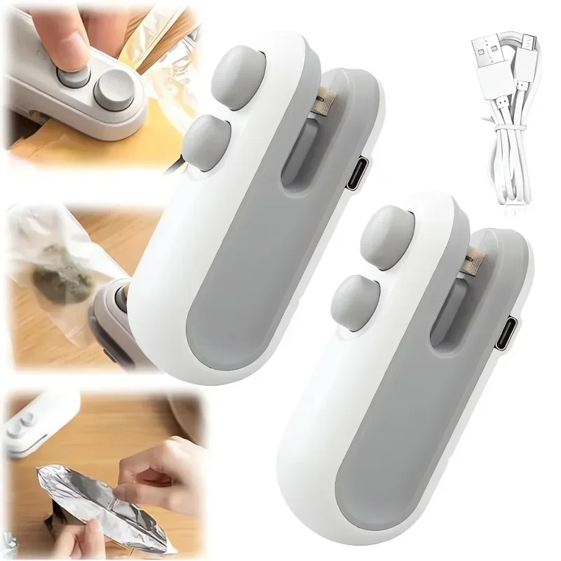 Vacuum Sealer Machine For Sous Vide - เครื่องซีลขนาดเล็ก 2 in 1 เครื่องซีลตัด USB-C