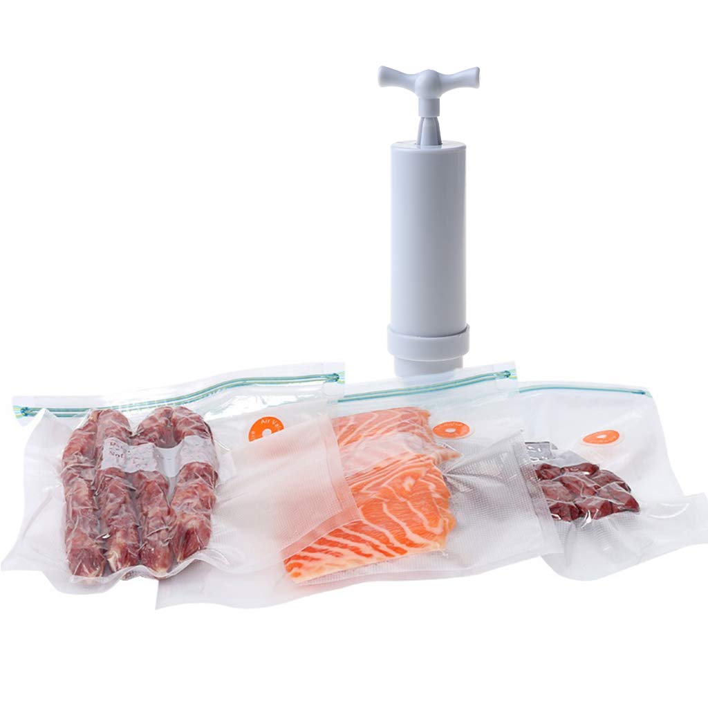 Vacuum Sealer Machine For Sous Vide - เครื่องปั๊มสูญญากาศแบบมือโยก พร้อมถุงเก็บอาหารสูญญากาศ คุณภาพสูงสุด สำหรับการบีบอัดและเก็บรักษาอาหาร