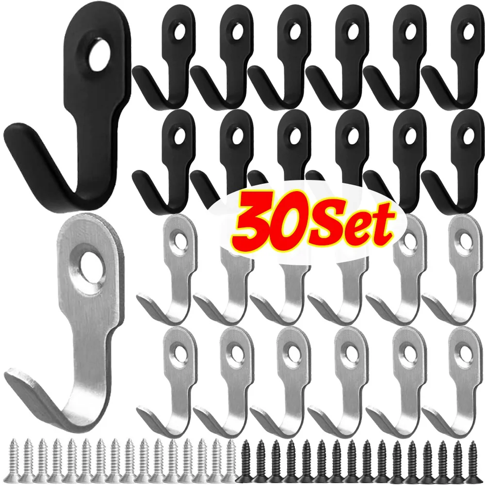 Sous Vide Rack Stainless Steel - ชุดตะขอแขวนรูปตัว J ขนาดเล็ก 30/1 ชิ้น พร้อมสกรู