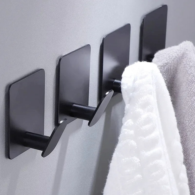 Sous Vide Rack Stainless Steel - 1 ชิ้น/4 ชิ้น ตะขอแขวนเสื้อผ้าในห้องน้ำ, ตะขอติดผนังแบบกาว, ราวแขวนผ้าสแตนเลส,