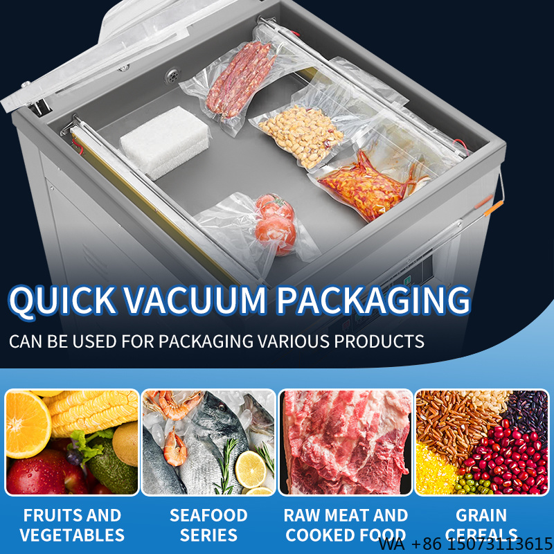 Chamber Vacuum Sealer Commercial - เครื่องซีลสูญญากาศแบบแนวตั้ง รุ่น DZ-500 แบบห้องเดียว กึ่งอัตโนมัติ พร้อมมอเตอร์