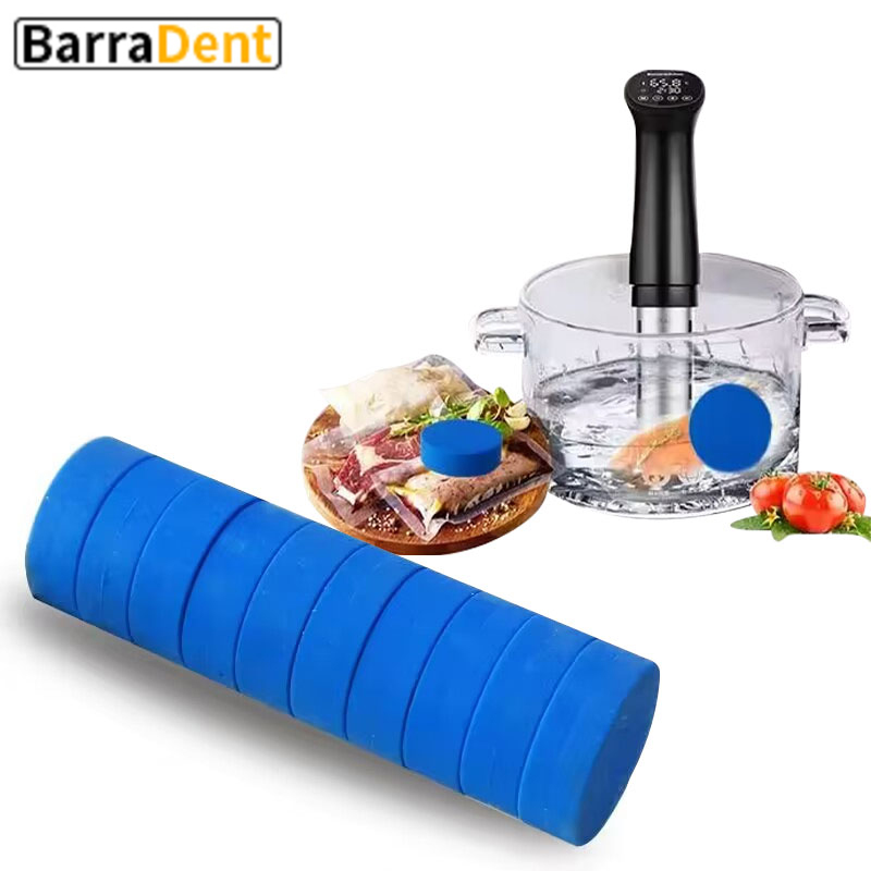 Sous Vide Weights Food Grade - 4/10 ชิ้น อุปกรณ์เสริมแม่เหล็กถ่วงน้ำหนักสำหรับซูวีด ป้องกันถุงลอยขึ้นขณะปรุงอาหาร ซิลิโคนเกรดอาหาร ช่วยให้ถุงจมอยู่ในน้ำ