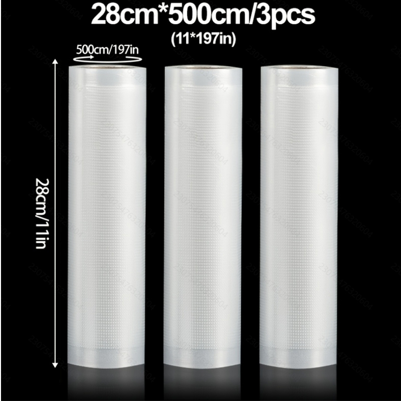 Vacuum Sealer Bags Rolls Bpa Free - ถุงม้วนสูญญากาศ 3 แพ็ค: ม้วน 3x5 ม.