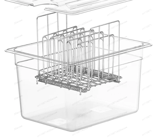 Sous Vide Container With Lid 11L - หม้อปรุงอาหารสูญญากาศแบบซูวีดขนาด 11 ลิตร พร้อมฝาปิดแบบมีรูระบายอากาศ อุปกรณ์เสริมสำหรับการปรุงอาหารอุณหภูมิต่ำ