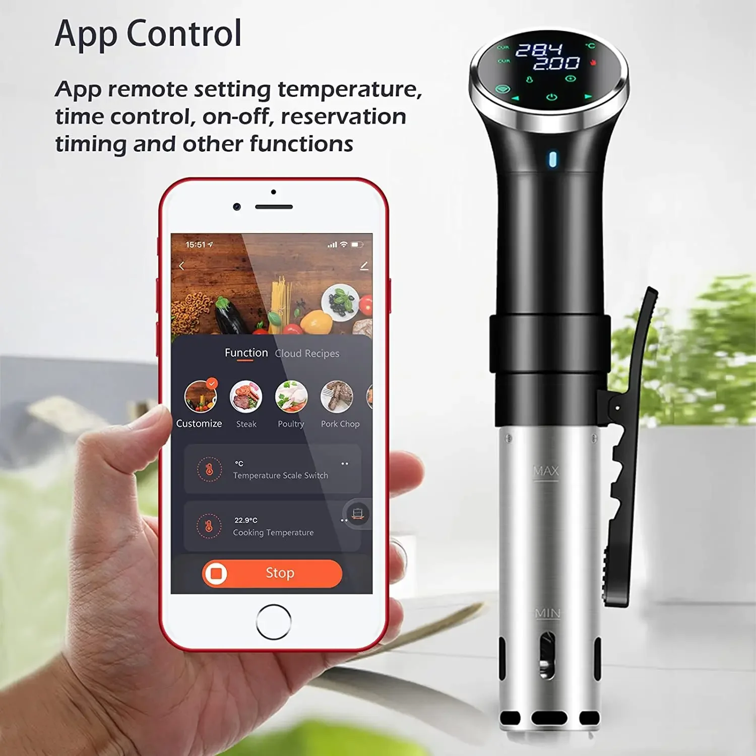 เครื่องควบคุมอุณหภูมิแบบแช่ SJ - Sous Vide Immersion Circulator Wifi บทวิจารณ์และราคา