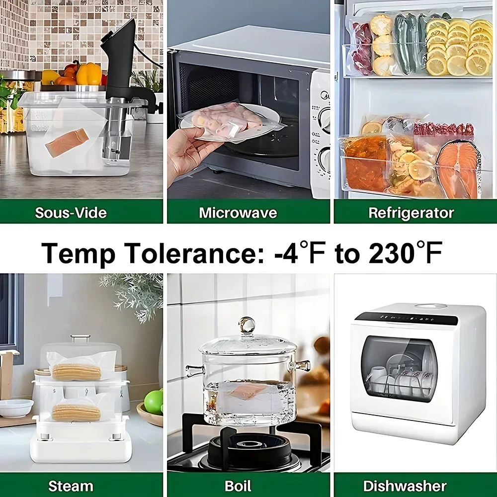 ถุงซีลสูญญากาศระดับพรีเมียม 50 - Vacuum Sealer Bags Rolls Bpa Free บทวิจารณ์และราคา
