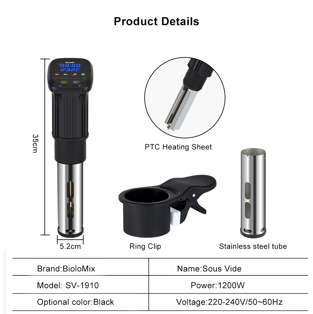 เครื่องทำความร้อนแบบจุ่มพร้อมต - Sous Vide Immersion Circulator Wifi บทวิจารณ์และราคา
