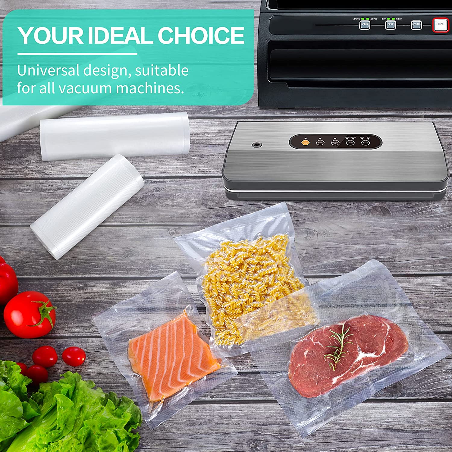 ถุงสำหรับเครื่องซีลสูญญากาศ ถุ - Vacuum Sealer Machine For Sous Vide บทวิจารณ์และราคา