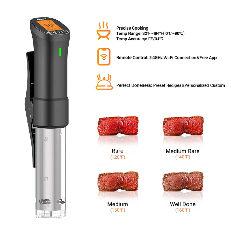 หม้อหุงข้าว Wi-Fi Precision Co - Sous Vide Immersion Circulator Wifi บทวิจารณ์และราคา