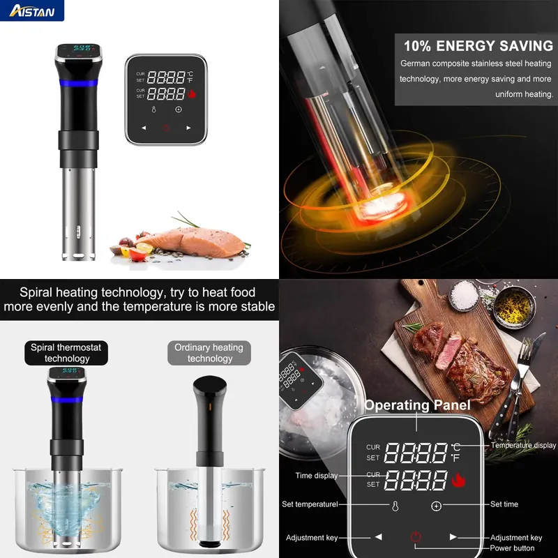 S012 เครื่องทำอาหารซูวีดแบบ Wi - Sous Vide Immersion Circulator Wifi บทวิจารณ์และราคา