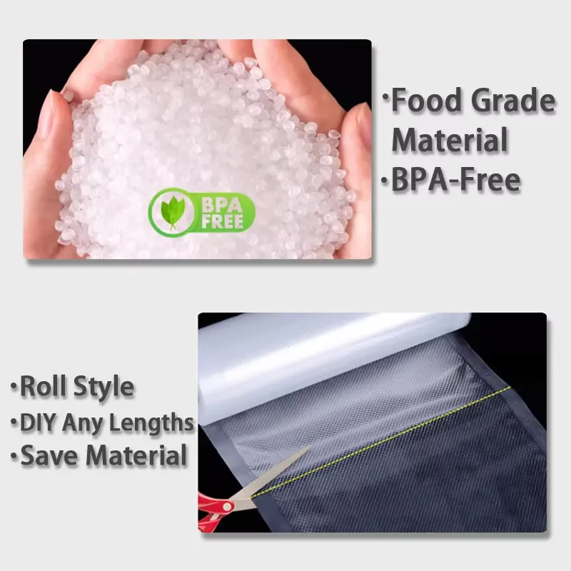 ชุดถุงซีลสูญญากาศ 5 ม้วน เกรดเ - Vacuum Sealer Bags Rolls Bpa Free บทวิจารณ์และราคา