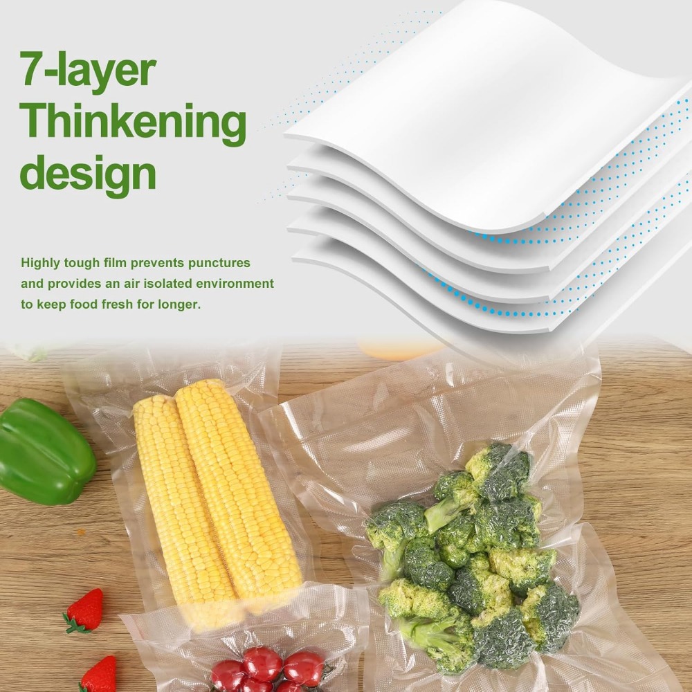 ถุงซีลสูญญากาศแบบปรับแต่งได้ 6 - Vacuum Sealer Bags Rolls Bpa Free บทวิจารณ์และราคา