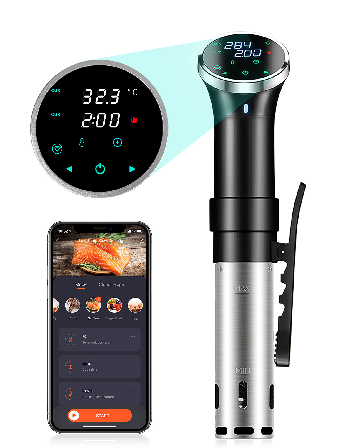 เครื่องทำอาหารซูวีด 1100 วัตต์ - Sous Vide Precision Cooker 1100W บทวิจารณ์และราคา